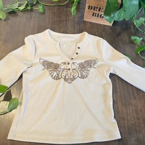 Butterfly long sleeve blouse